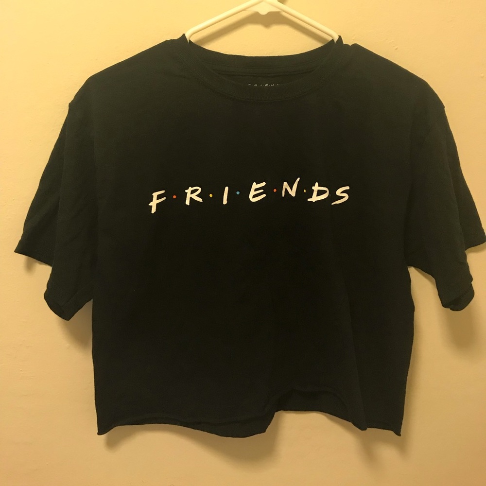 FRIENDS Black T-Shirt Crop Top
